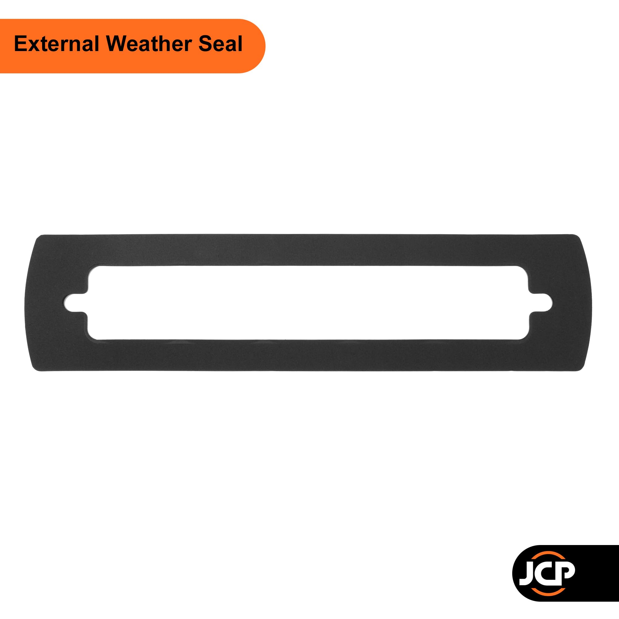 JCP Boîte aux lettres en PVC de 30,5 cm pour portes d'entrée en UPVC, composite, bois - Convient aux portes d'entrée de 40 à 80 mm d'épaisseur (noir)
