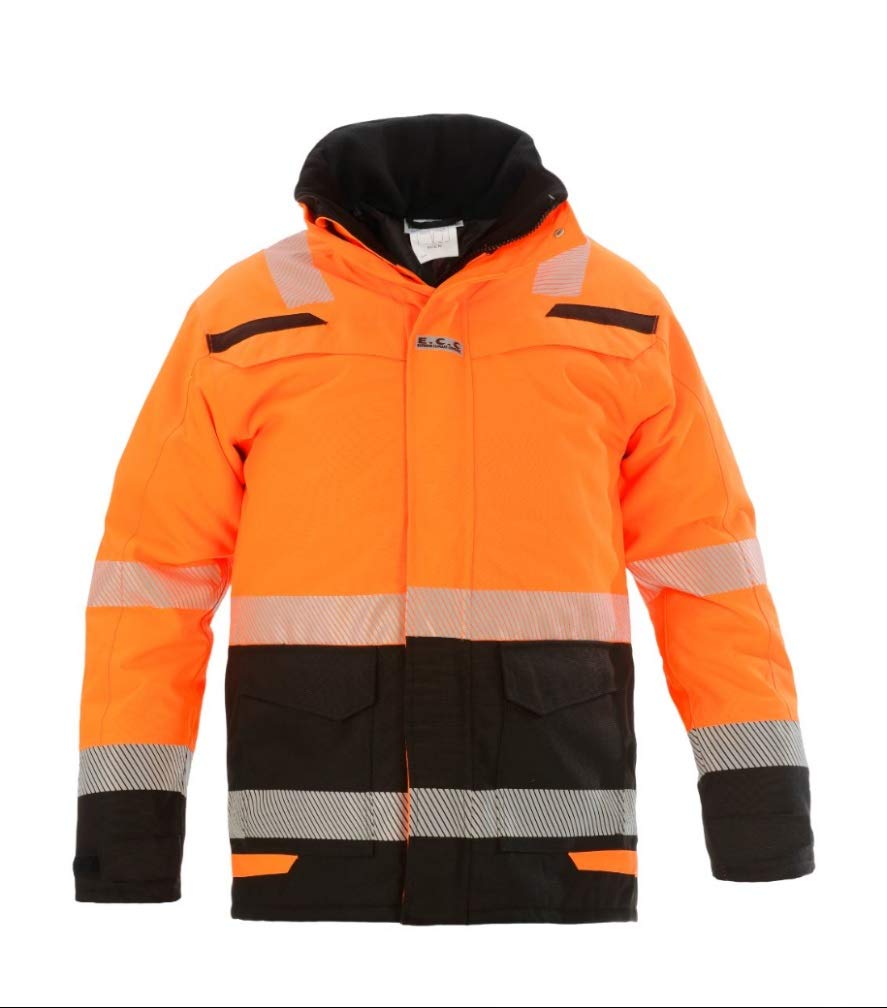072398OBP Uddel RS Line Parka, 100% poliéster, tamaño XL, color naranja/negro