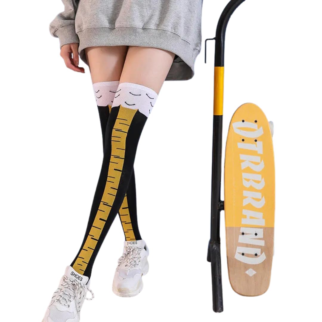 geekmonkey Funny Chicken Leg Socks – Perfect for Cosplay and Hilarious Pranks!-picture-40