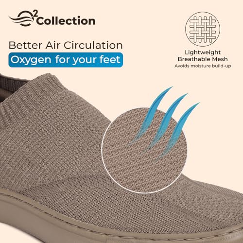 Image of YOHO Men's Freestep Spacious And Casual Slip On Shoes | Comfortable For Long Hours Of Walking | Outperforms Memory Foam | Arch Support Insole