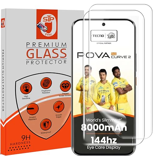 Image of STP FEEL 2 Pack Unbreakable Membrane Screen Protector Guard Compatible For Tecno Pova Curve 2 5G, 6.78 Inch | Hydrogel Membrane Ultra Smooth Touch with Finger Print Support - HD /3 Months Warranty