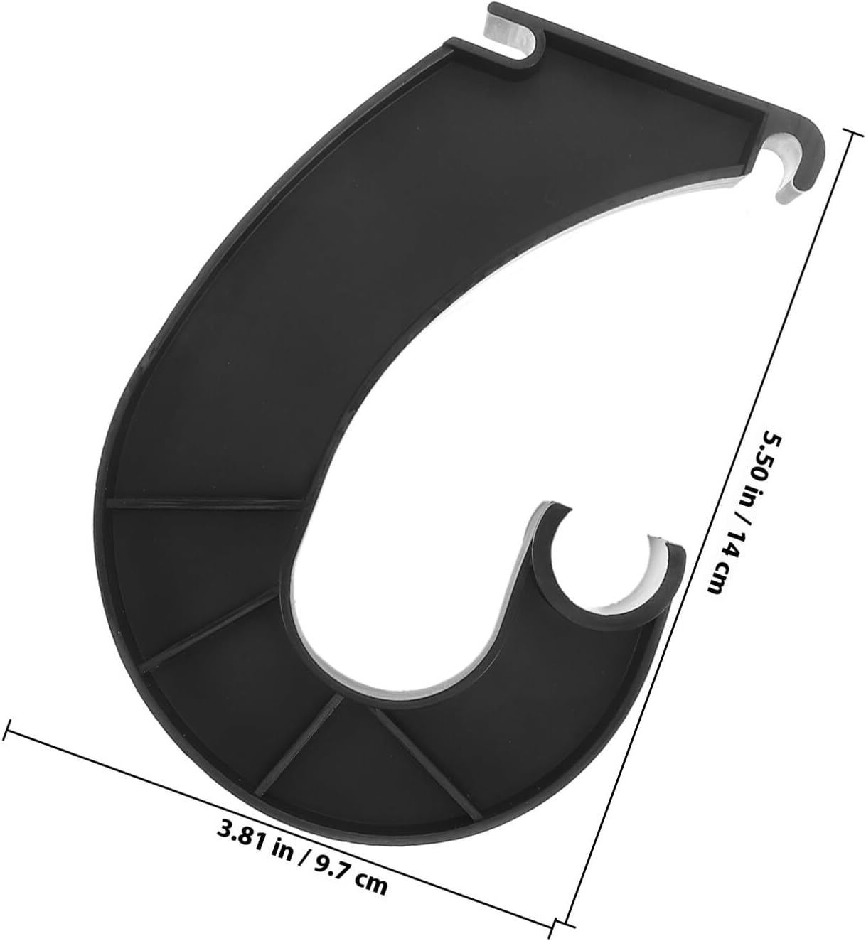 Sturdy J-Shaped Closet Rod Support Bracket 3/4 Inch Wire Shelf Rod Holder Black for Metal Wire Shelving No Drilling Replacement