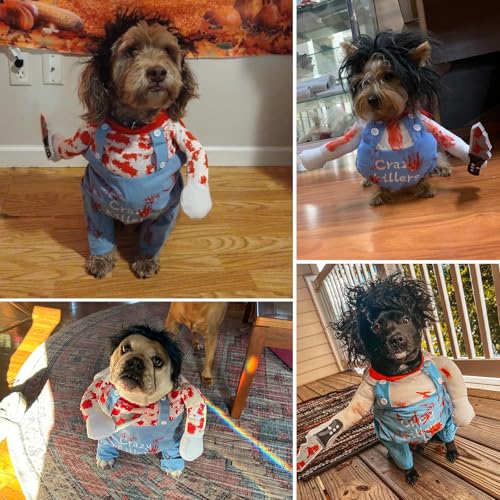 Disfraz para perro Chucky talla Large miniatura 4