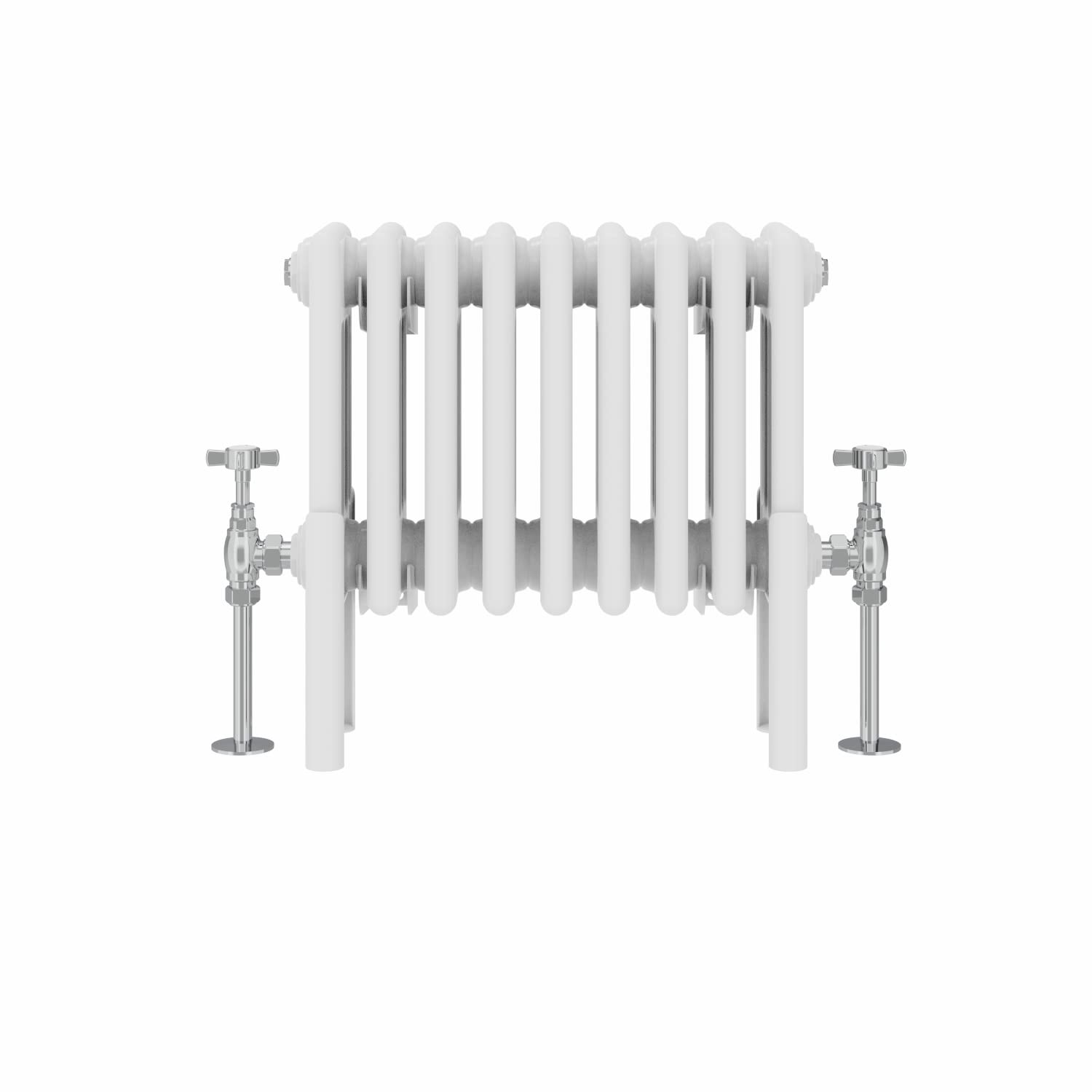 Warmehaus White 300X425mm Horizontal Traditional 4 Column Cast Iron Style Radiator Central Heating
