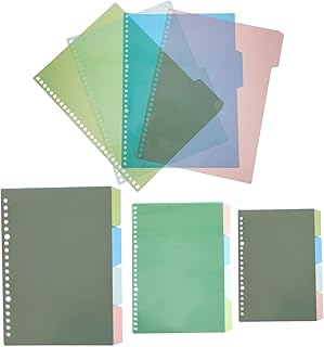 VILLCASE 12 Conjuntos De Divisores De Papel De Páginas Separadores De Índice Com Abas Divisores De Cartões Divisores De Prontuários Divisores De Fichários Separadores De Fichários