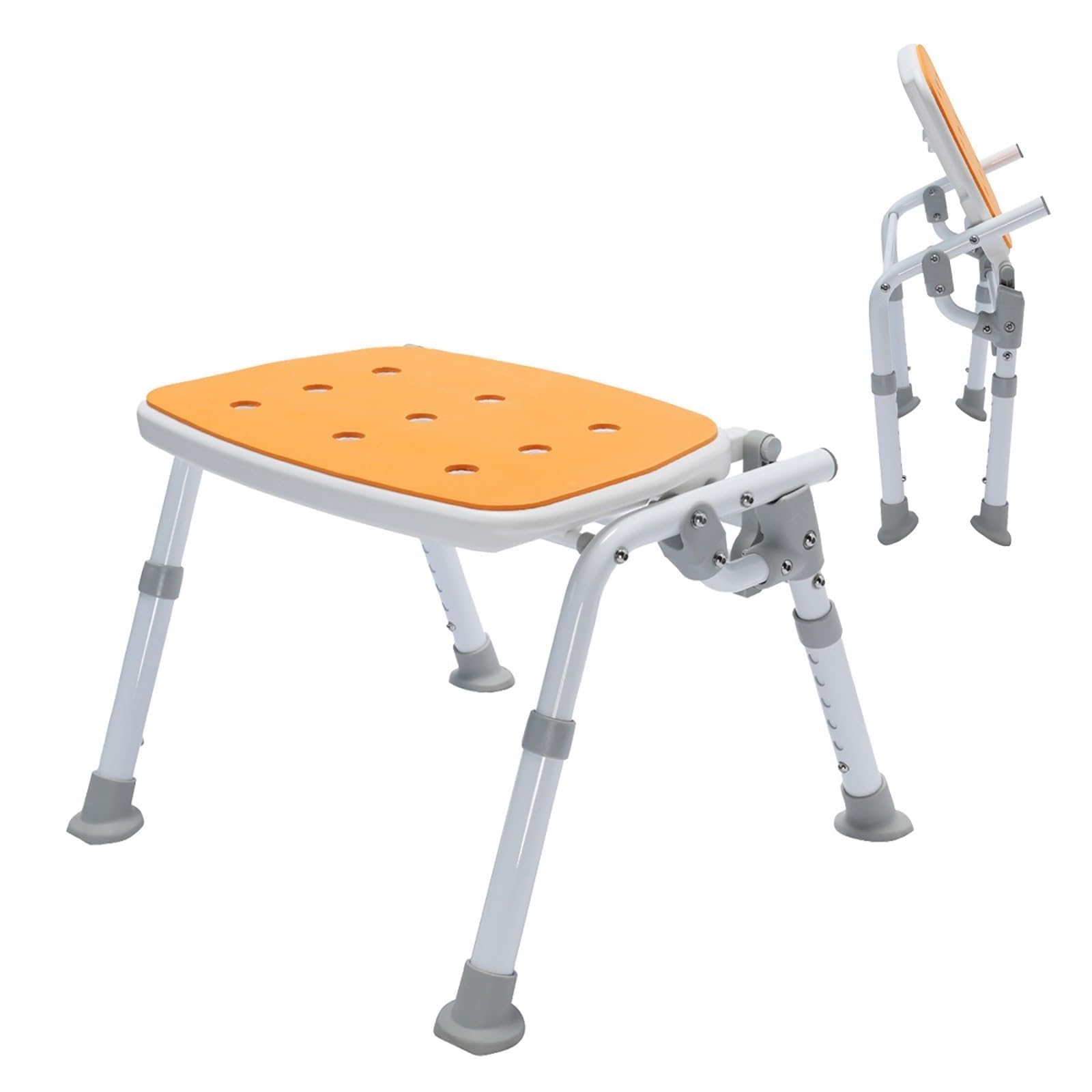 X&Z-XAOY Sillas De Ducha con Cojín De EVA Y Reposapiés Antideslizante Asiento De Ducha Regulable En Altura Taburete De Baño para Ancianos Y Discapacitados Máximo 330 Lbs