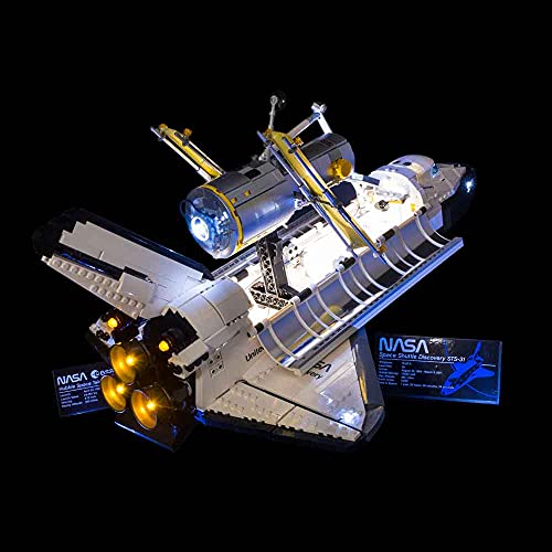 Light My Bricks - Blitzbausatz Entwickelt für Lego NASA Space Shuttle Discovery (Modellnummer 10283) Mehrfarbig – Bild 3