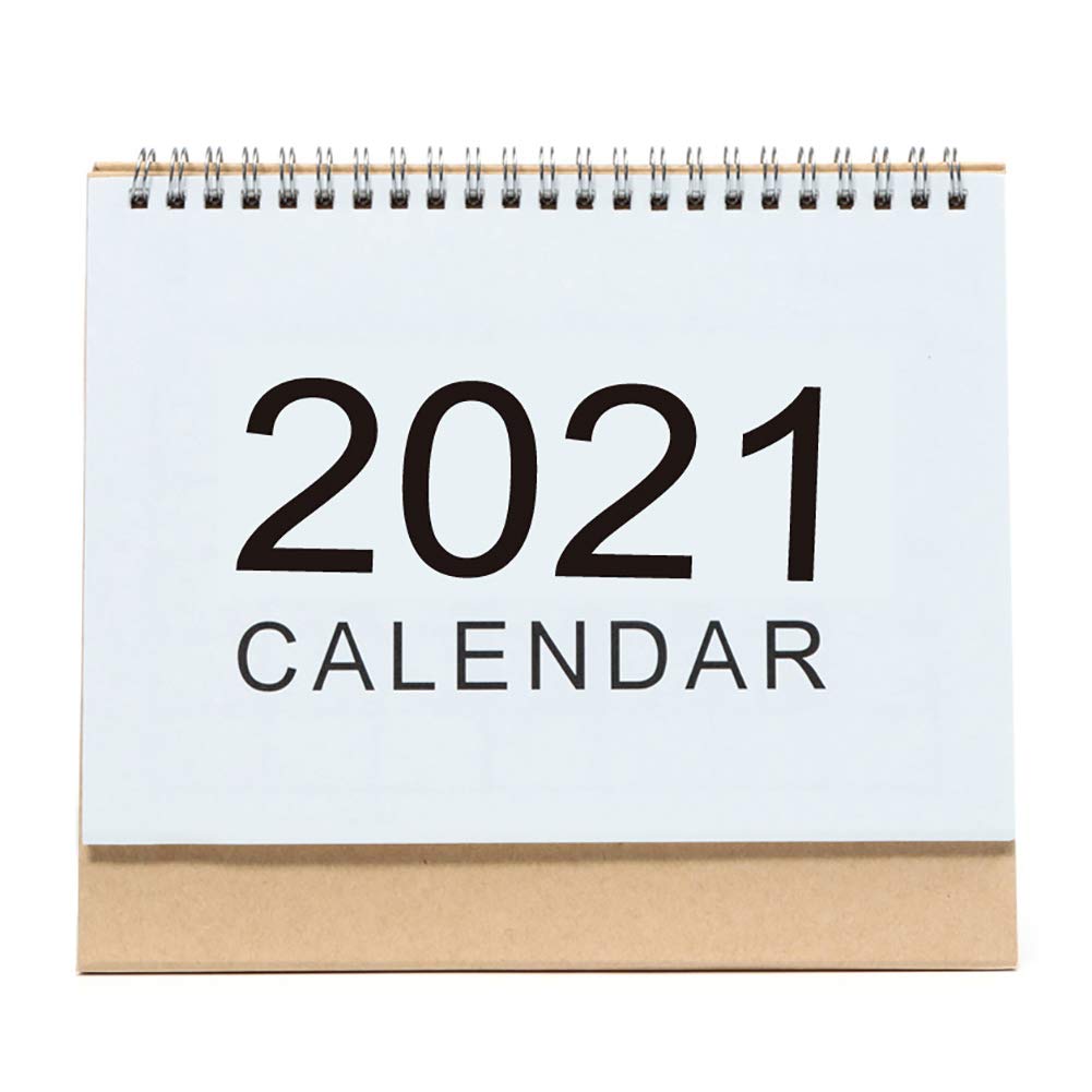 HO-COOL 2021 Simple Standing Desktop Flip Monthly Office Worker Calendar for Office Home School Schedule Planner Large Monthly Pages Calendar(Medium:18.5 * 21CM)