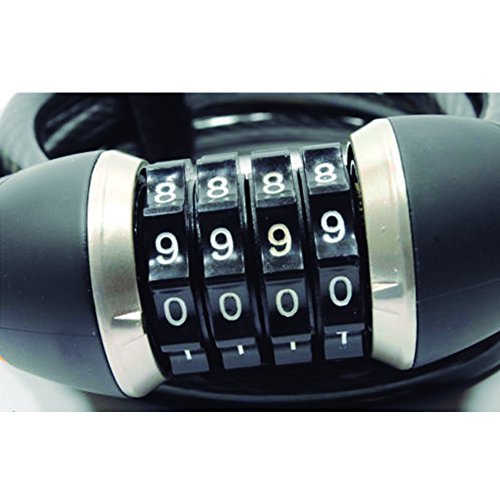 ONGUARD Doberman Resettable Combo Coil Cable Lock (Black, 185 cm x 12 mm) - Image 2