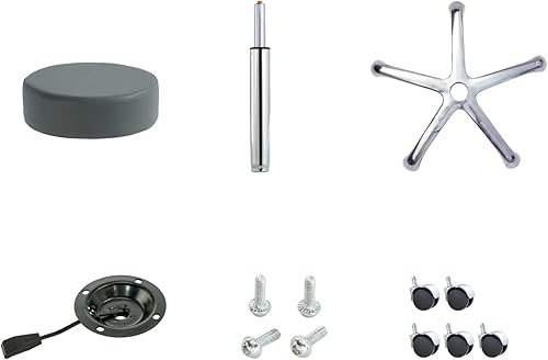 Miniatura 6 de Lilfurni Silla redonda giratoria con ruedas, acolchado grueso y resistente, taburete ajustable con ruedas para médico, médico, salón de masajes,