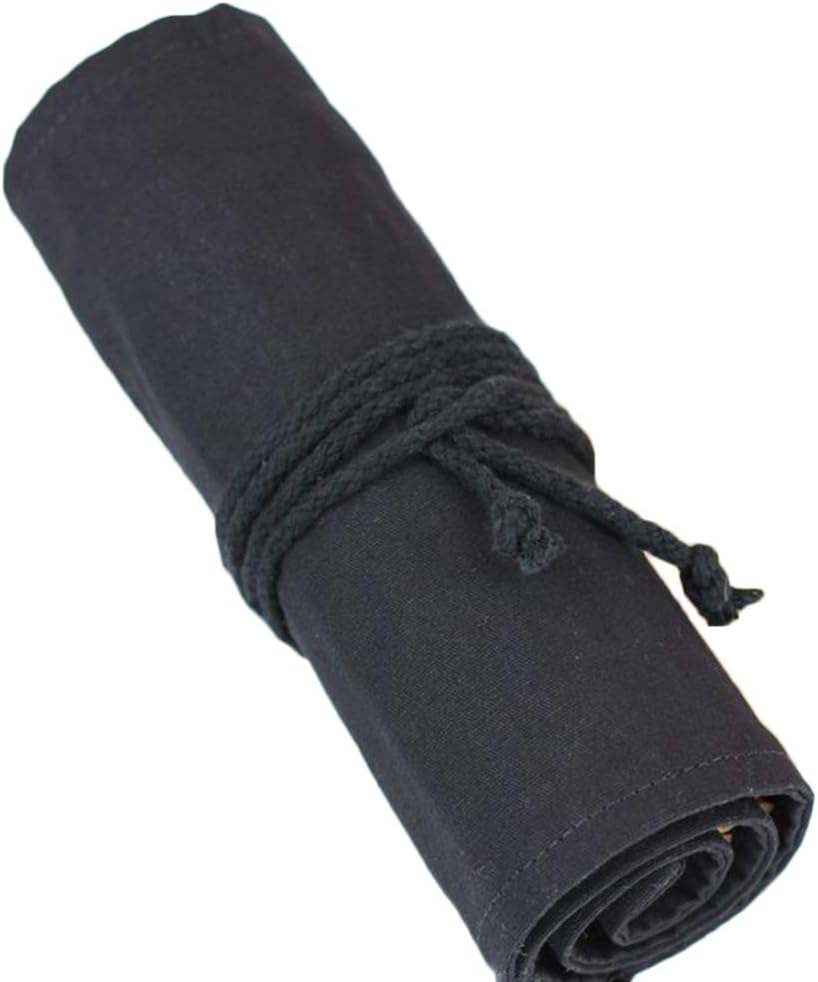 Demarkt Paint Brush Holder 36 Holes Artist Watercolor Painting Brush Roll Up Case Bag Canvas Artist Oil Painting Brush Pouch