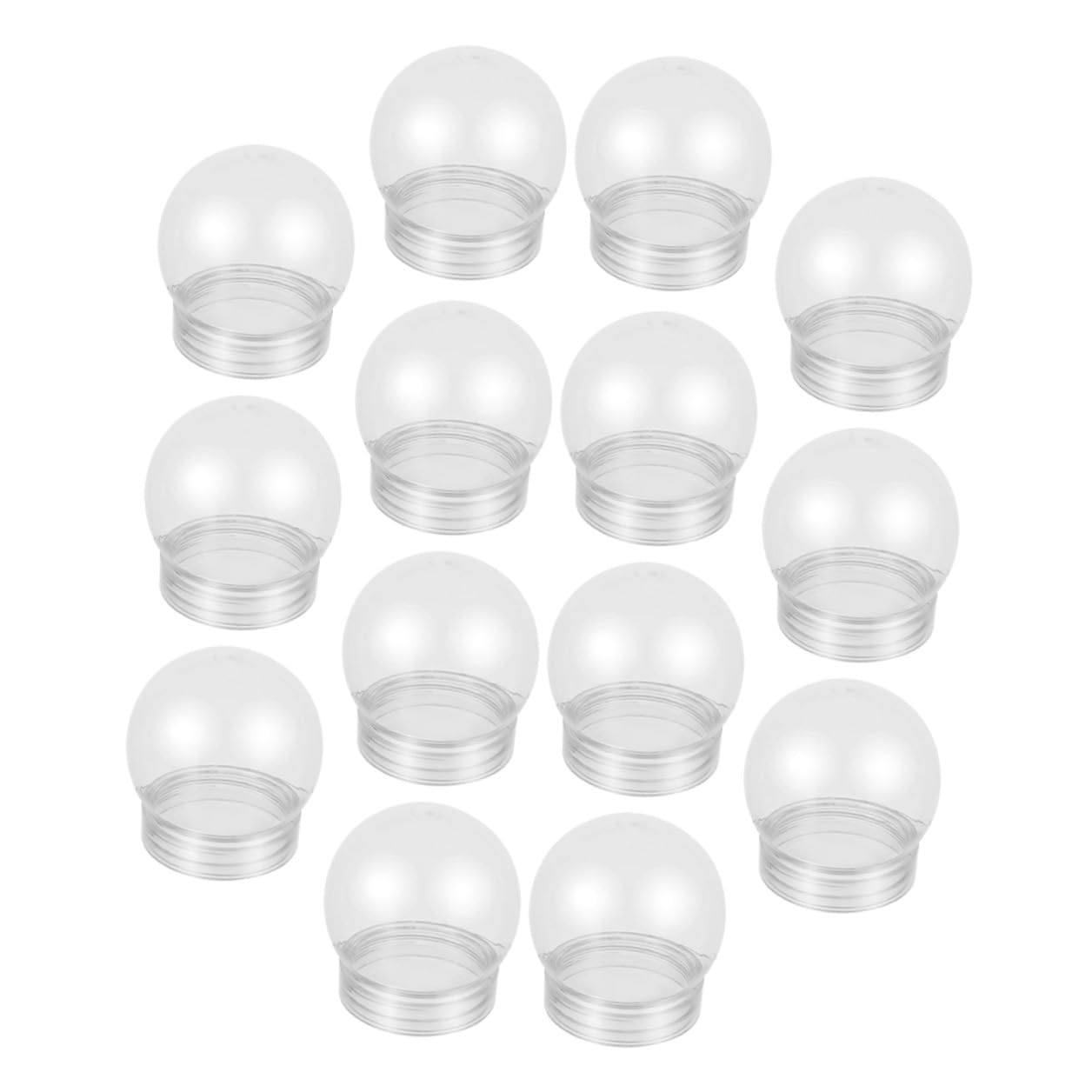 Cúpulas de plástico para exhibición transparentes y resistentes con tapa de 150ml