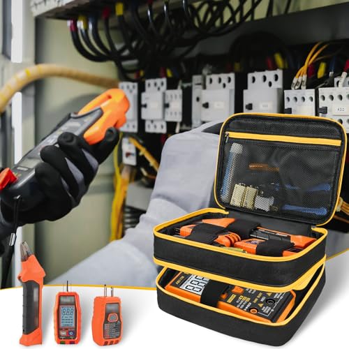 Carrying Case Compatible with Klein Tools ET310 AC/80101/80016 Circuit Breaker Finder,GFCI Outlet Tester,69149P Electrical Test Kit,Circuit Tester Storage Organizer for Digital Multimeter,Clamp Meter - Thumbnail 6