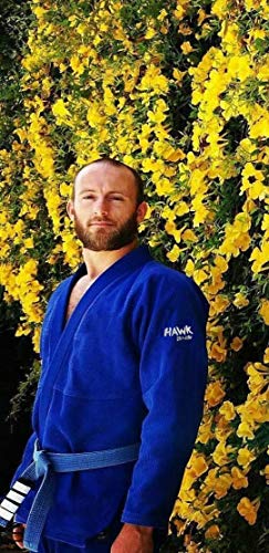 Brazilian Jiu Jitsu Gi BJJ Gi for Men & Women Uniform Kimonos Ultra Light, Preshrunk, Free White Belt!!! (Blue, A4)