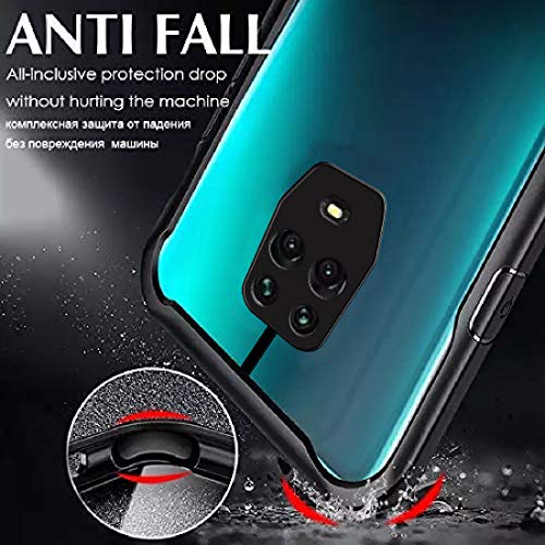 Image of Soft Clear Air Cushion Hybrid Case Cover for Mi Redmi Note 9 Pro /Redmi Note 9 Pro Max /Poco M2 Pro - Black
