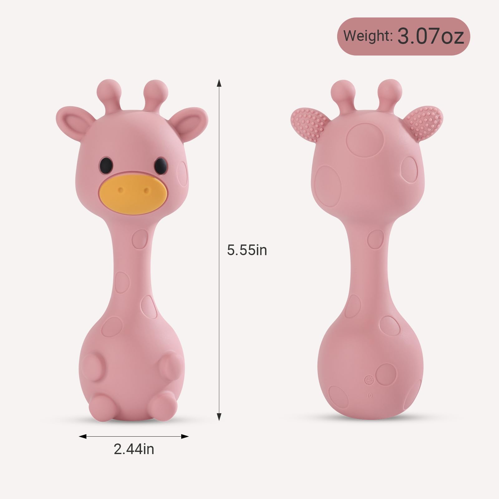 Joyvity Teething Toys for Baby Silicone Teether for Toddler Infant Baby's Chew Toys, Baby Rattle Toys, BPA-Free - Image 5