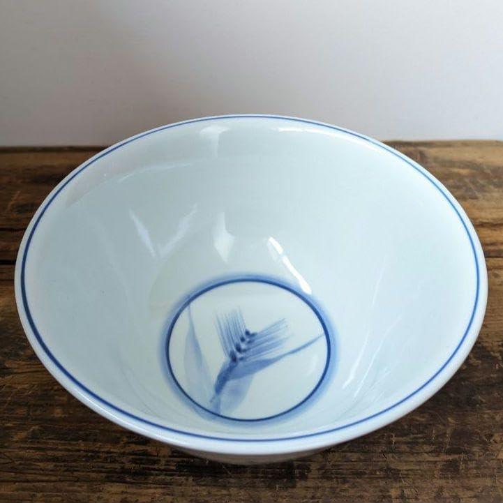 柴田良三】白磁 染付 丼