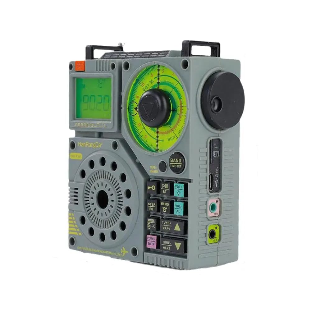 DollaTek Récepteur FM AM VHF SW AIR avec radio portable Bluetooth Support rechargeable App Télécommande intelligente Radio à ondes courtes