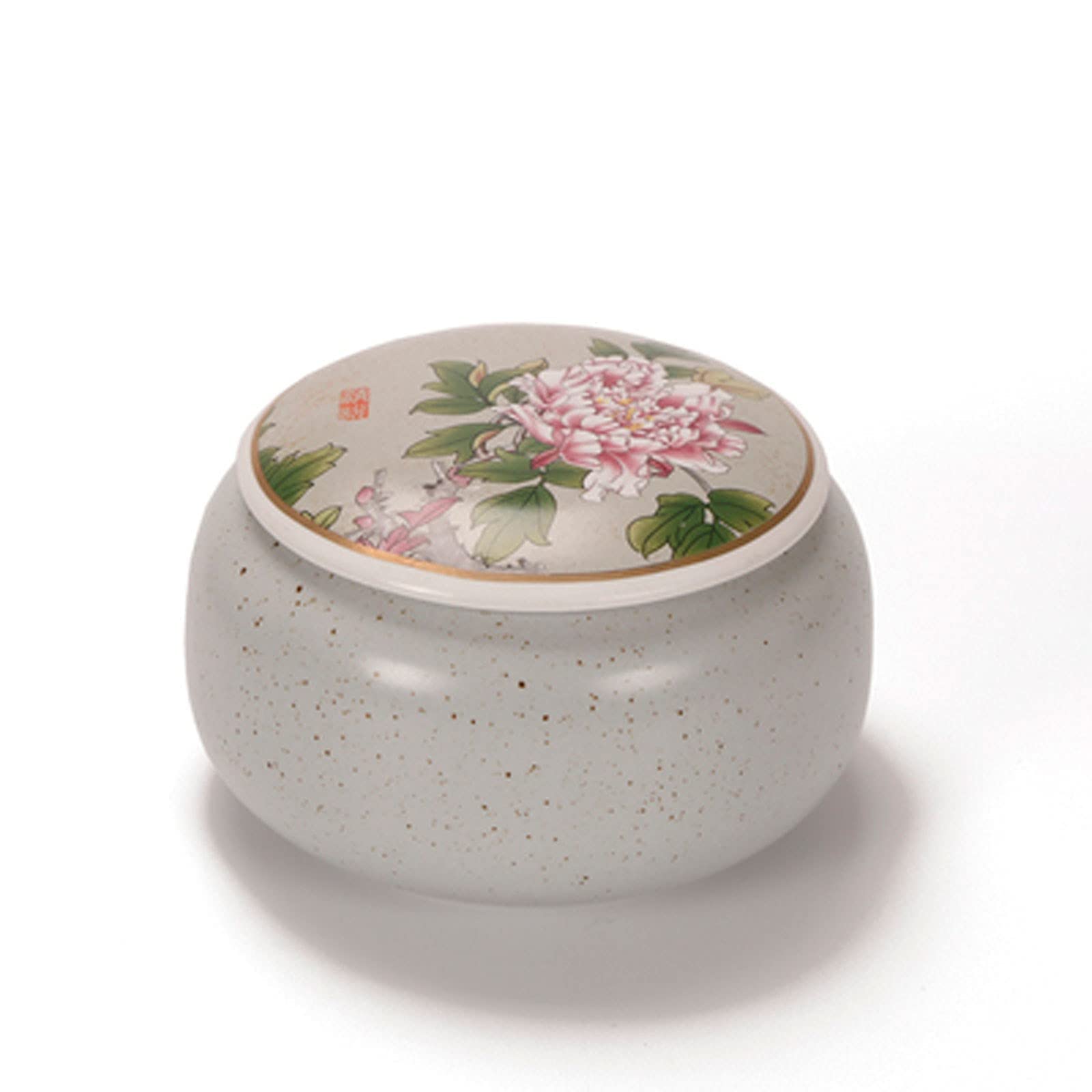 XIAOQIANG Green Tea Ceramic Tea Caddy Packaging Small Black Tea Sealed Tea Box(Color:White) (Color : White)