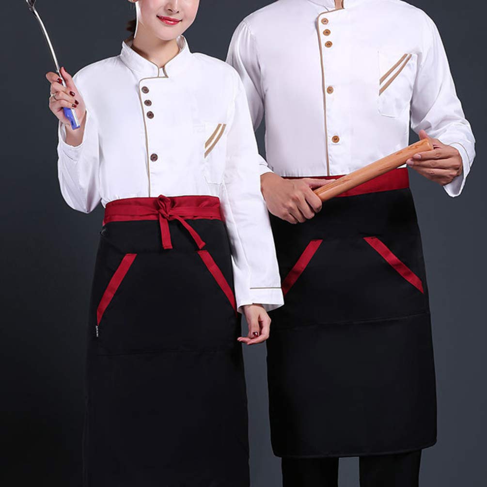 Cabilock Long Sleeve Chef Clothes Women Men Chef Chef Jacket Chef Clothing For Restaurant Hotel White