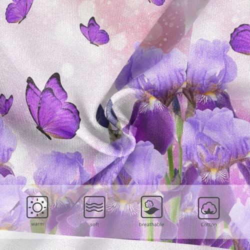 Joisal Cotton Girls Underwear Toddlers Aesthetic Light Purple Butterflies Panties Little Girl Cartoon Kids Undies Briefs 2t3