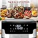 MIRASTON Air Fryer, 8.5QT Family Size Digital Air Fryers, BPA-Free, Smart Touchscreen with 8-Preset, Air Frying, Reheat Leftovers, Party Food, Fast Cooking, Dishwasher-Safe, Stainless Steel
