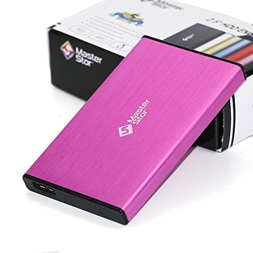 MasterStor 250 Go Externe Disque Dur USB 3.0 Super-Rapide Disque Dur 2,5 Pouces pour SATA Portable Disque Dur Portable 1 an Garantie Rose (250GB)