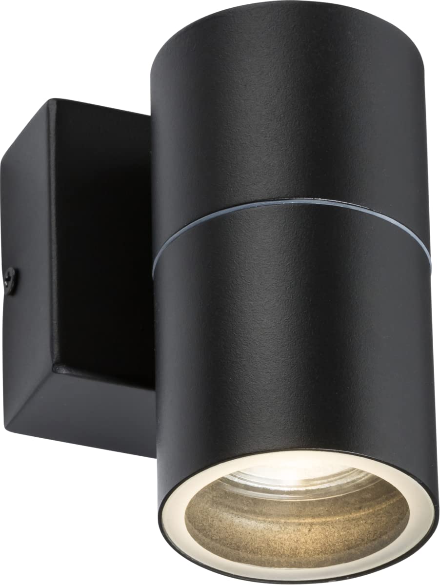 Single GU10 Outdoor Wall Light in Black