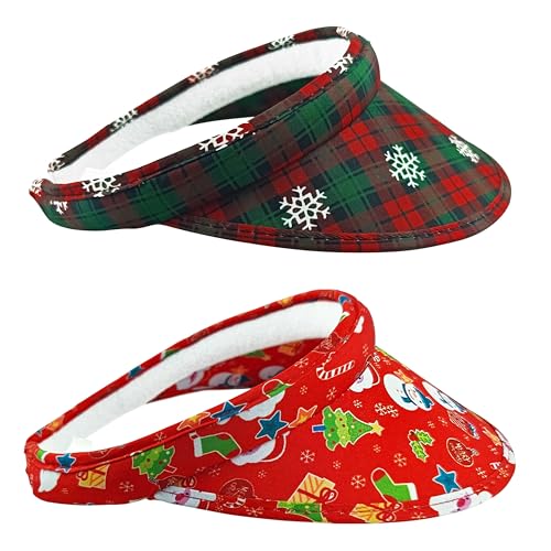 Image of 2 Pack Sun Visor Hats Women Men Clip On Wide Brim Visors Hat Outdoor Sports Golf Beach Travel Tennis Caps