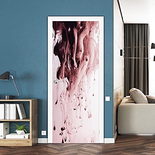 YQLKD Poster De Porte 3D Autocollants De Porte Imperméables Auto-Adhésifs De Papier Peint De PVC d'image D'Aquarelle