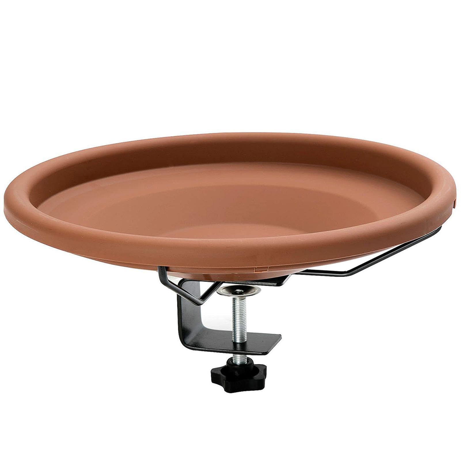 Bebedero para pájaros para balcón, comedero para pájaros y bebedero para pájaros, comedero para pájaros, barandilla de balcón, redondo con soporte de pared, bebedero para pájaros para el jardín