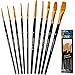 Produktbild Farbe Bürsten 10 Stücke Set professionell Farbe Bürste Runden Spitz Tip Nylon Haar Künstler Acryl Bürste fur Acryl Aquarell Öl Malerei durch Crafts 4 ALL
