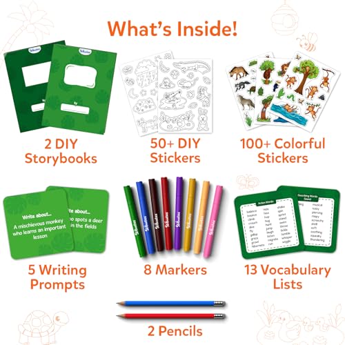 Image of Skillmatics Storybook Art Kit - DIY Craft & Writing Kit for Kids | Create Animal-Themed Stories with 300+ Stickers, Scrapbooking & Journal Activity, Gifts for Kids Ages 5, 6, 7, 8, 9, 10