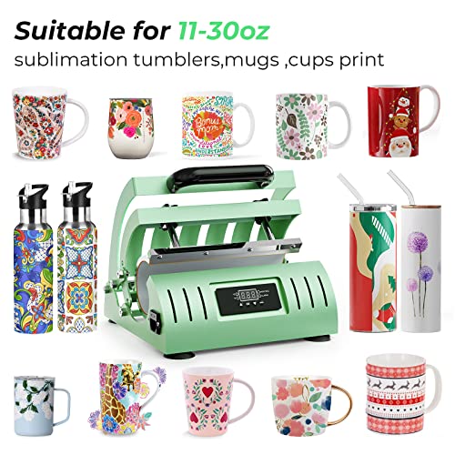 Tumbler Heat Press, 2023 Tumbler Mug Heat Press Machine 110V Easy to Operate for 11-30 oZ Straight Sublimation Blanks Tumbler, 11 0Z 15 0Z Mug Cup Press Machine DIY Heat Transfer Print