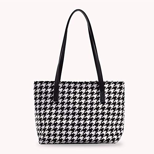 Moda Retrò Pied de poule Borsa a tracolla da donna...