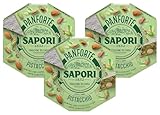 Il panforte nasce da un antico dolce senese chiamato “panmelato”. La ricetta Originale venne impreziosita quando gli “speziali”, antichi farmacisti, vi aggiunsero ingredienti pregiati provenienti dall’oriente. Il Panforte Pistacchio è una golosa variante del classico, dal profumo inconfondibile. Il gusto saporito di pistacchi interi incontra la dolcezza delle mandorle per dar vita ad un impasto unico, ancora oggi steso a mano.