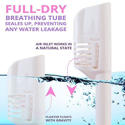 DIVELUX Snorkel Mask - Original Full Face Snorkeling and Diving Mask with 180° Panoramic Viewing - Longer Ventilation Pipe, Watertight, Anti Fog & Anti Leak Technology, (Pink, S/M) - Thumbnail 5
