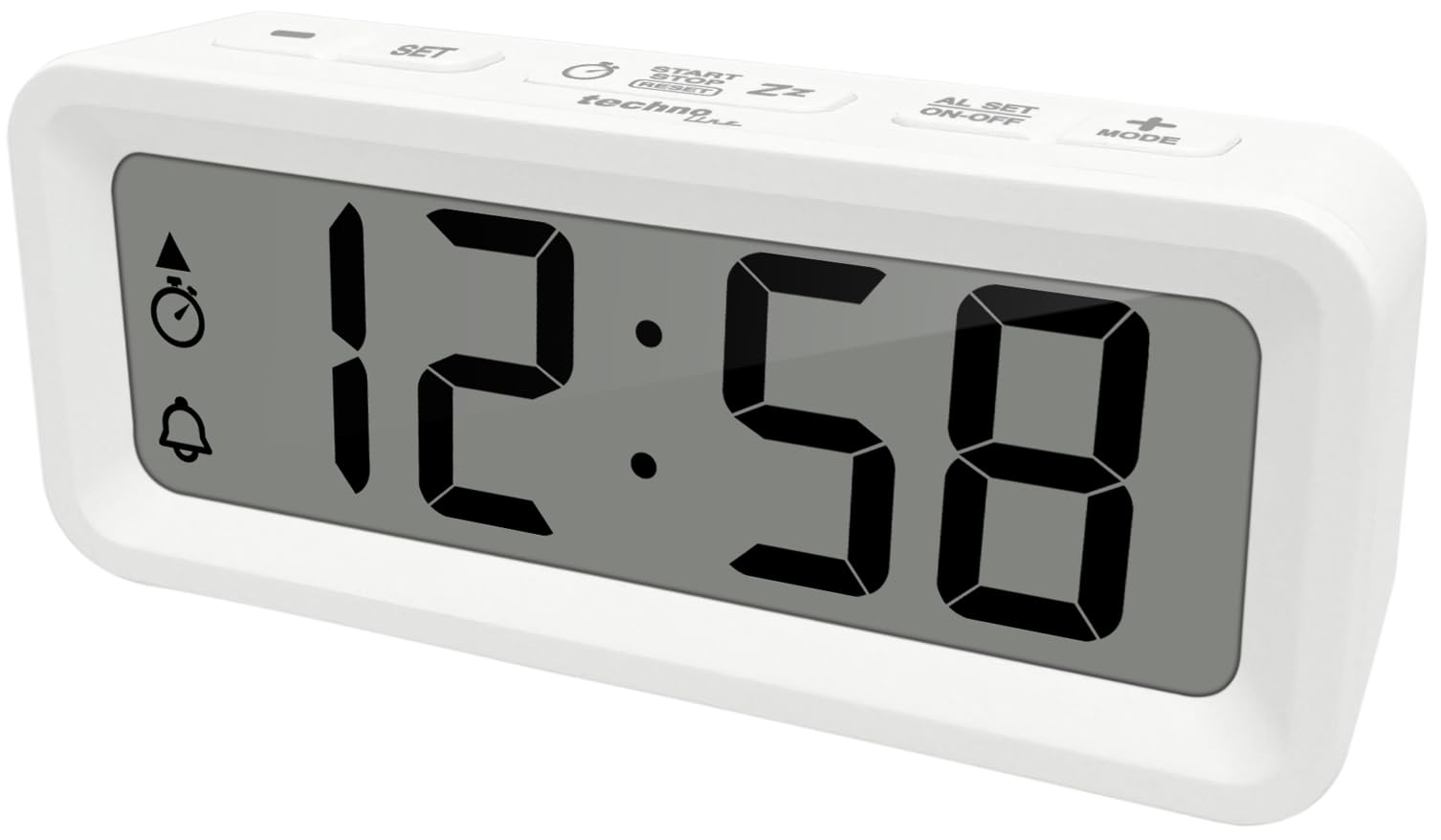 Technoline Alarm Clock, White, 88 x 37 x 21 mm