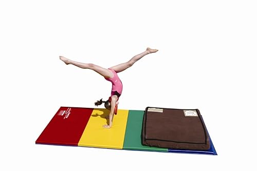 Tumbl Trak Entrenador de gimnasia con hombros abiertos, acolchado de 8 x 26 x 2 pulgadas