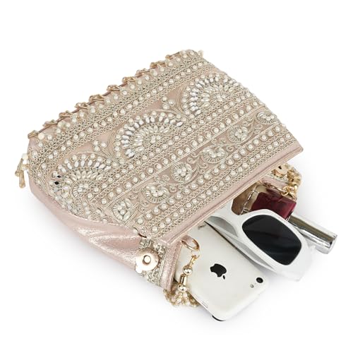 Image of Nevis Stylish Embroidery Unique Desing Traditional Wedding Party Handheld Portli Bag For Women
