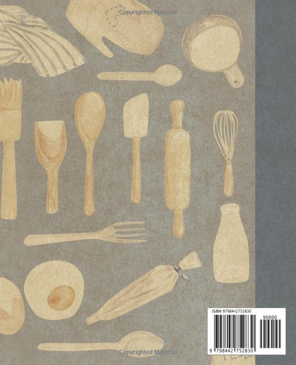 Composition Notebook: Beautiful Vintage Illustration of Wooden spoons - Book For Notes. Perfect Gift For Baking and Cooking Lovers image 3
