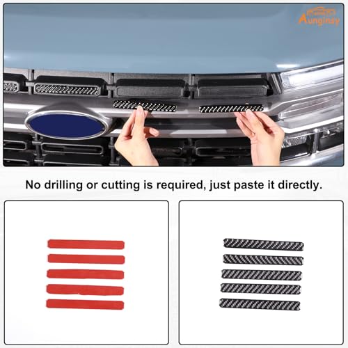Image of Aunginsy Front Bumper Grille Cover Compatible with Ford Maverick 2022-2024 LARIAT Front Grille Mesh Inserts Trim Cover Front Grill Mesh Clip-in Grille Guard Car Air Inlet Vent Grille Cover Accessories