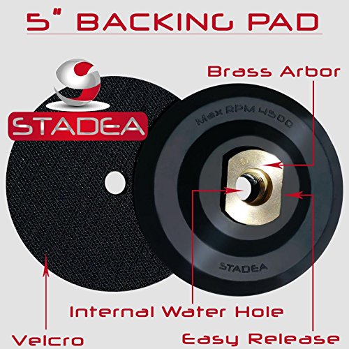 Stadea 5" Rubber Backer Pad/Rubber Backing Pad With Hook And Loop Backing Arbor 5/8" 11 #TOP1