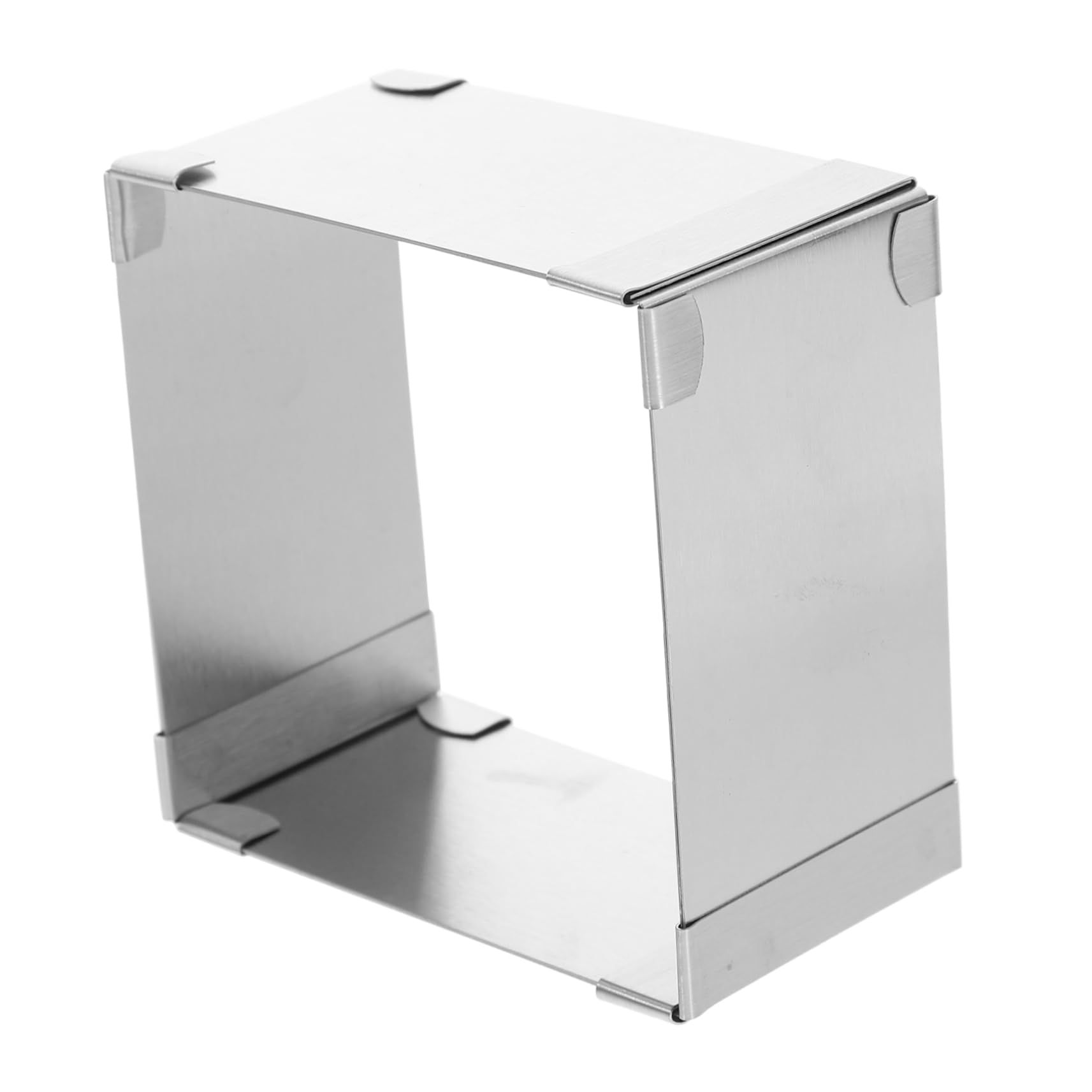 BRIGHTFUFU 3pcs Stainless Steel Cake Ring Large Square Cookie Cutter Cake Pan Square Cookie Cutters Funnel Cake Kulfi Mould Square Mousse Biscuit Cutter Circle Mousse Mould Silver