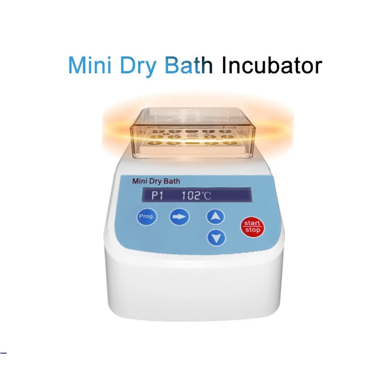Centrífuga de sobremesa de laboratorio, Incubadora termostática portátil del baño seco del indicador digital con el bloque de calefacción(With Block A 0.2ml)