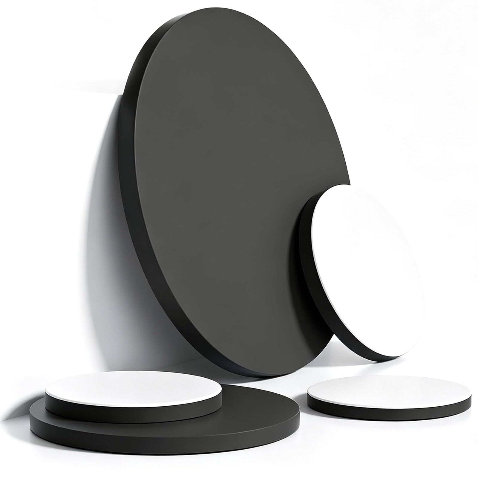 Silikon-Platte Silikonmatte Rund Schwarz Selbstklebend 3Mm