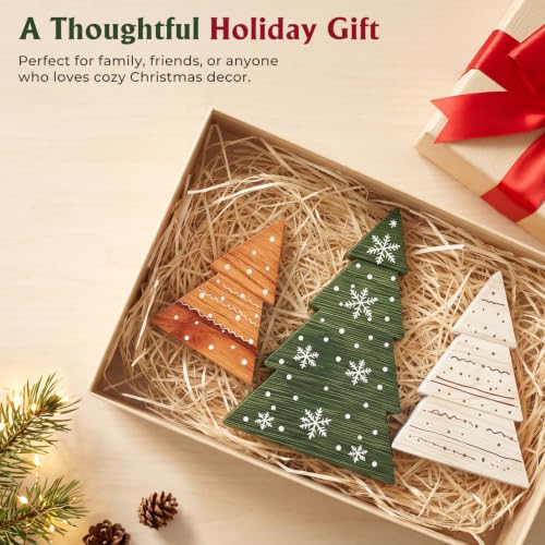 3Pcs Wooden Tabletop Christmas Tree Decorations - image 6