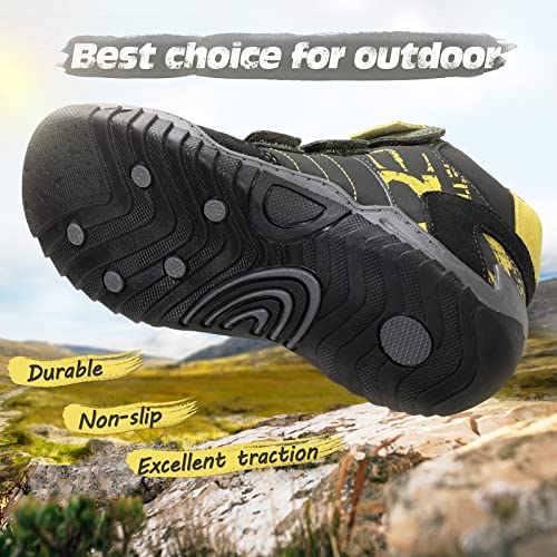 UOVO Kids Boys Shoes Water Resistant Boots Non-Slip Mid-Top Skateboarding Childern Athletic (Little/Big Kids)3