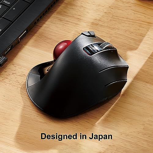 Image of ELECOM EX-G Trackball Mouse, 2.4GHz USB Wireless, Ergonomic Design, Thumb Control, Smooth Precise Tracking Roller Ball, 6 Programmable Buttons, Tilt Scroll, Computer Mice for Laptop PC, Windows & Mac
