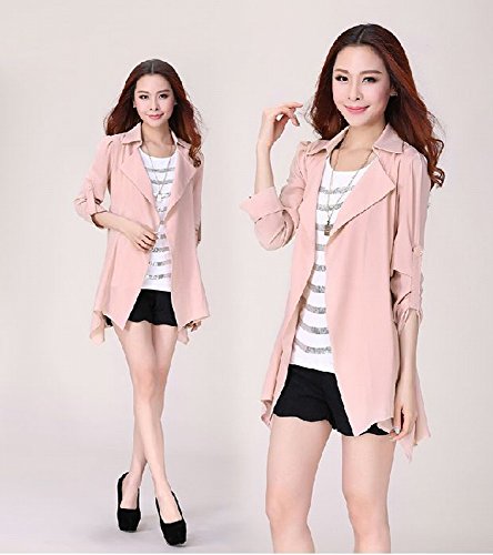 Veste cardigan coupe-vent longue femme grande taille chic pour le printemps